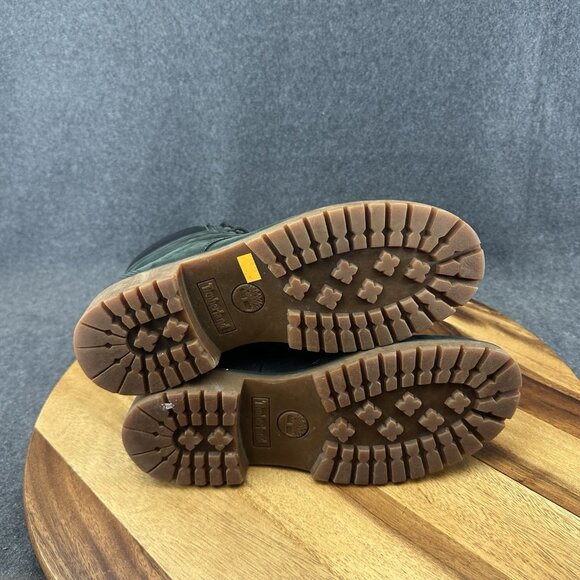 Timberland Jayne 6” Waterproof Boots Women’s Size 8.5 Green Nubuck Leather A1TH8 - Picture 9 of 11